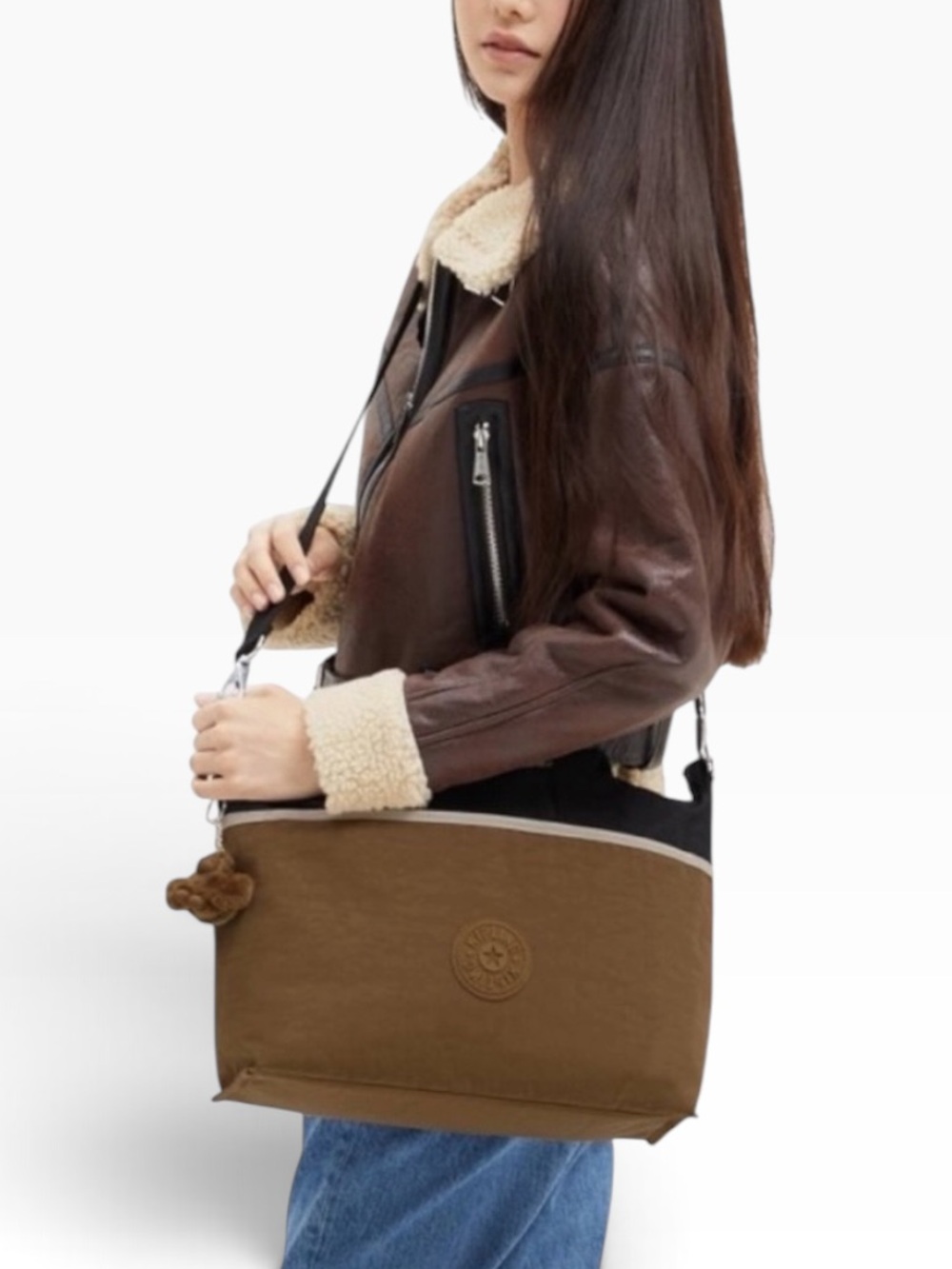 Kipling Black and Brown Elida Shoulder Bag crossbody - Picture 10 of 10